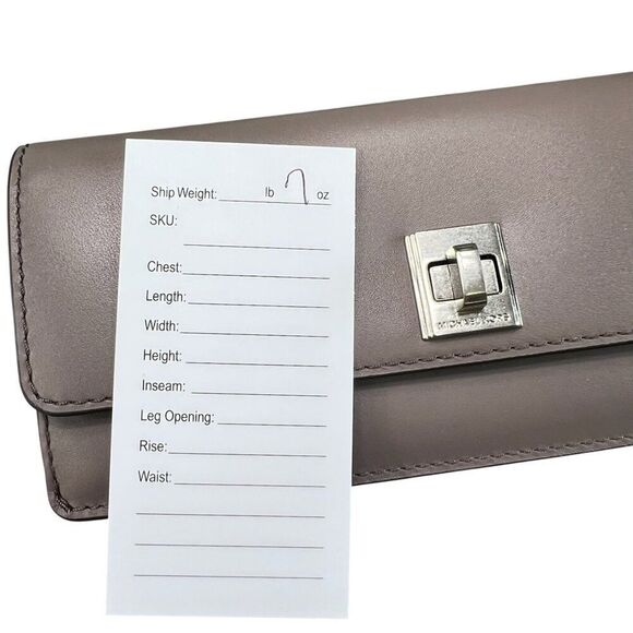 Michael Kors NWT Natalie Cinder Leather Flat Wallet With Silver-Tone Hardware - Picture 9 of 9